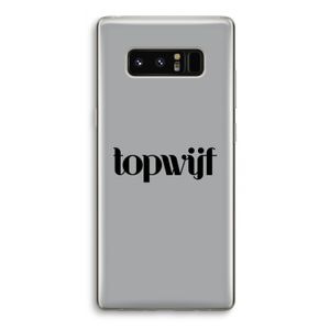 Topwijf Grijs Zwart: Samsung Galaxy Note 8 Transparant Hoesje