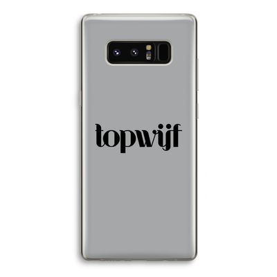 Topwijf Grijs Zwart: Samsung Galaxy Note 8 Transparant Hoesje