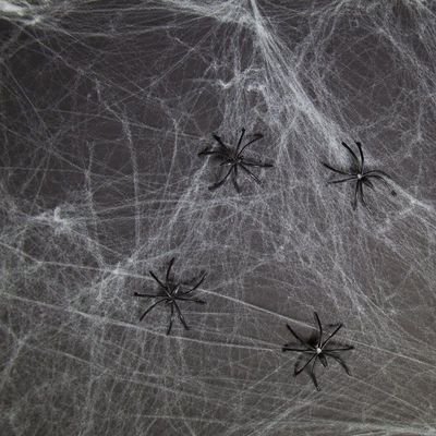 3x stuks decoratie horror spinnenwebben 500 gram