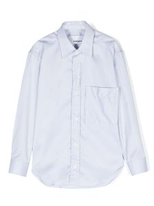 Costumein chemise à poche poitrine plaquée - Bleu