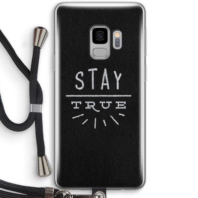 Stay true: Samsung Galaxy S9 Transparant Hoesje met koord