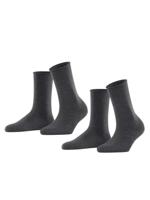 Esprit - 2p Socks - Basic Pure - antraciet, Maat:39-42