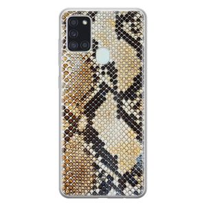 Samsung Galaxy A21s siliconen hoesje - Golden snake