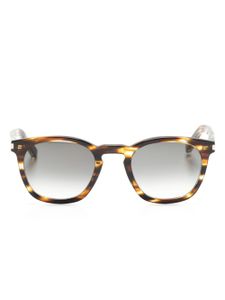 Saint Laurent Eyewear lunettes de soleil rondes à effet écailles de tortue - Marron