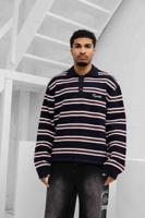 Equalité Finn Knit Polo Heren Donkerblauw/Donkerrood - Maat S - Kleur: DonkerblauwDonkerrood | Soccerfanshop