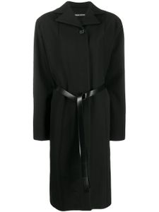 Kwaidan Editions manteau oversize à taille ceinturée - Noir