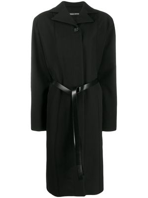 Kwaidan Editions manteau oversize à taille ceinturée - Noir
