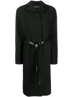 Kwaidan Editions manteau oversize à taille ceinturée - Noir