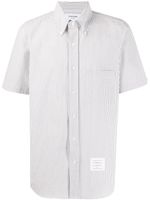 Thom Browne chemise rayée en seersucker à manches courtes - Gris