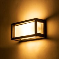 Brick Muurlamp Zwart - thumbnail