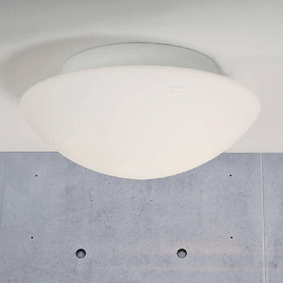 Plafondlamp badkamer wit Nordlux &apos;Ufo Maxi&apos; 2xE27 glas metaal IP44