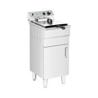 Elektrische friteuse - 16 L - 5.000 W - aftapkraan - koude zone - met onderkast