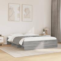 Bedframe zonder matras 160x200 cm spaanplaat grijs Sonoma