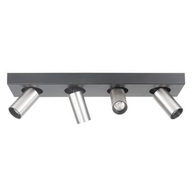 Highlight SpotEliano 4-lichts zwart met nikkel mat - S7483.30