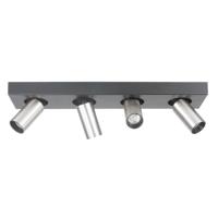 Highlight SpotEliano 4-lichts zwart met nikkel mat - S7483.30