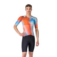 Castelli free sanremo 3 suit short sleeve paprika/winter sky black heren