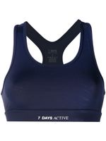 7 DAYS Active soutien-gorge crop à logo imprimé - Bleu