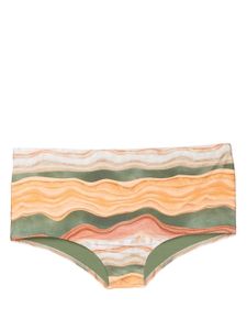 Lygia & Nanny short de bain à rayures colour block - Marron