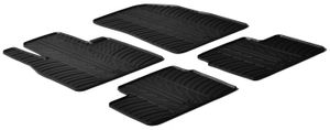 Rubbermatten passend voor Nissan Micra 2011- (T-Design 4-delig + montageclips) GL0294