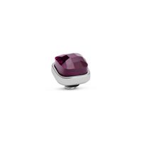 Melano Twisted Box Steentje Fuchsia Zilver