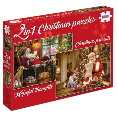 Christmas Presents & Hopeful Thoughts puzzelset - 2 x 1000 stukjes