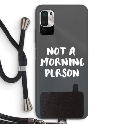 Morning person: Xiaomi Redmi Note 10 5G Transparant Hoesje met koord