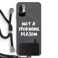 Morning person: Xiaomi Redmi Note 10 5G Transparant Hoesje met koord