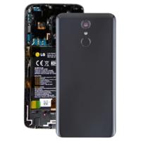 Batterij achtercover met camera lens & vingerafdruk sensor voor LG Q7/Q7 PLUS (zwart)