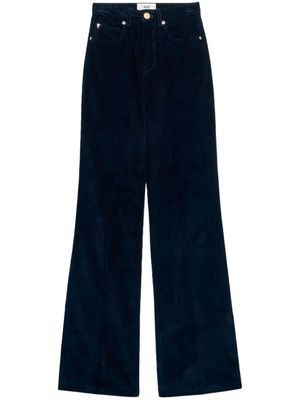 AMI Paris pantalon en velours côtelé à coupe évasée - Bleu