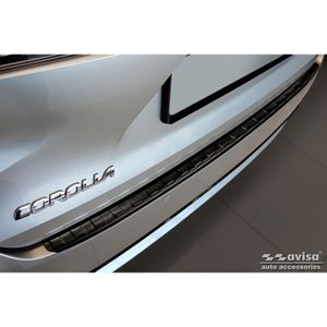 Zwart RVS Bumper beschermer passend voor Toyota Corolla XII Combi 2019- 'Ribs' AV245087