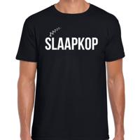 Slaap T-shirt voor heren - zwart - slaapkop - pyjama shirt - slaap kleding
