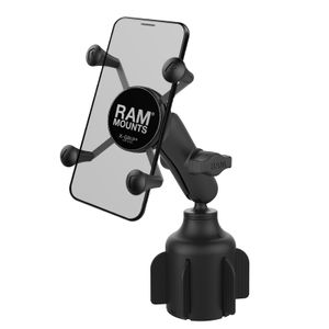 RAM Mount Stubby™ Cup Holder base met X-Grip smartphone RAP-B-299-4-UN7U