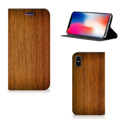 Apple iPhone X | Xs Book | Wallet Case | Donker Hout