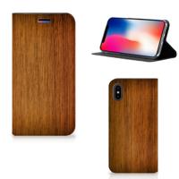 Apple iPhone X | Xs Book | Wallet Case | Donker Hout