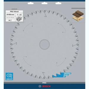 Bosch Professional Cirkelzaagblad voor Hout | PRO Wood | Ø 400mm Asgat 30mm 60T - 2608640675