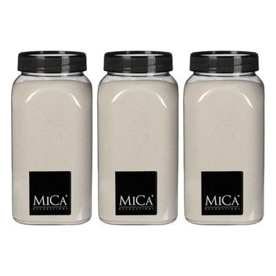 Mica Decorations decoratie zand - 3x - 650ml - creme wit - hobby zandkorrels - sierzand Mica Decorations decoratie zand - 3x - 650ml - creme wit - hobby zandkorrels - sierzand