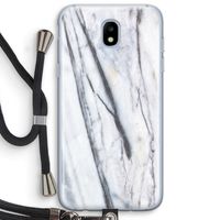 Gestreepte marmer: Samsung Galaxy J5 (2017) Transparant Hoesje met koord