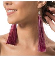 Oorbellen Roze Tinsels 17cm Oorbellen Roze Tinsels 17cm