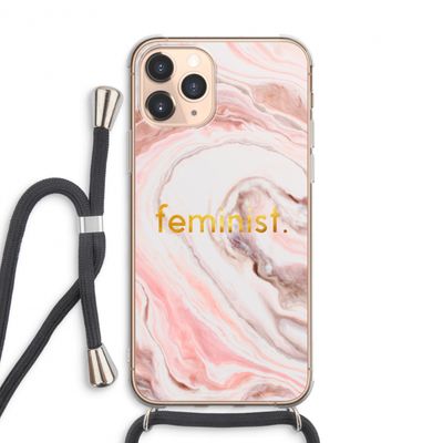 Feminist: iPhone 11 Pro Max Transparant Hoesje met koord