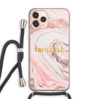 Feminist: iPhone 11 Pro Max Transparant Hoesje met koord
