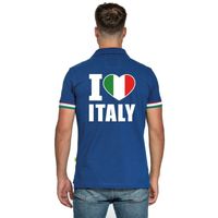 Blauw I love Italie polo heren 2XL  -