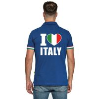 Blauw I love Italie polo heren - thumbnail