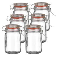 Weckpot/inmaakpot - 10x - 250 ml - glas - met beugelsluiting - D7 x H12 cm - thumbnail