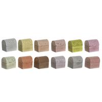 Juwelenkistje DKD Home Decor Multicolour Metaal Mangohout 4 x 5 x 5 cm (12 Stuks)