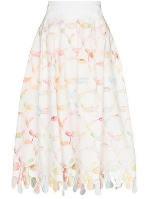 Rosie Assoulin jupe à taille haute - Blanc