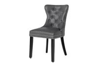 Stoel CASTLE met comfortabele handgreep kunstleer vintage zwart in barokstijl - 44585