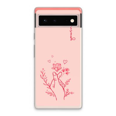 Giving Flowers: Google Pixel 6 Transparant Hoesje