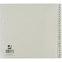 Q-CONNECT tabbladen, ft 21 x 23 cm, PP, 2-gaatsperforatie, set van A-Z, grijs