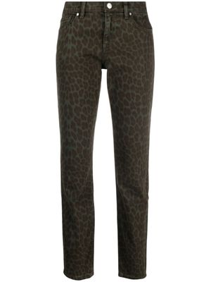 P.A.R.O.S.H. pantalon Cleo à imprimé léopard - Vert