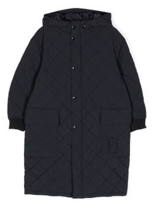 Emporio Armani Kids manteau matelassé à capuche - Noir